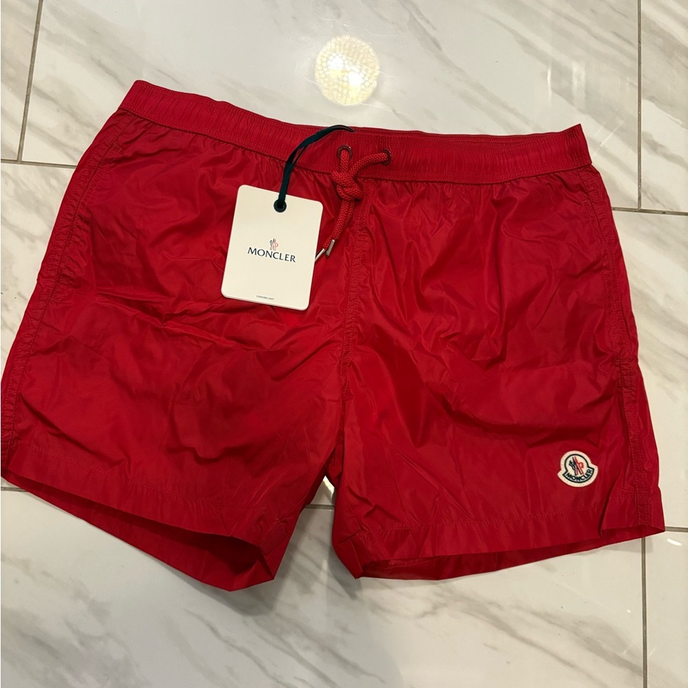 Moncler Men's Red Swim Shorts